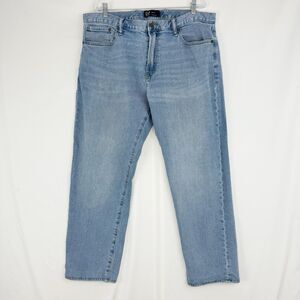 Gap Denim Mens Straight Fit Light Wash Jeans Mid Rise Size 38 X 32